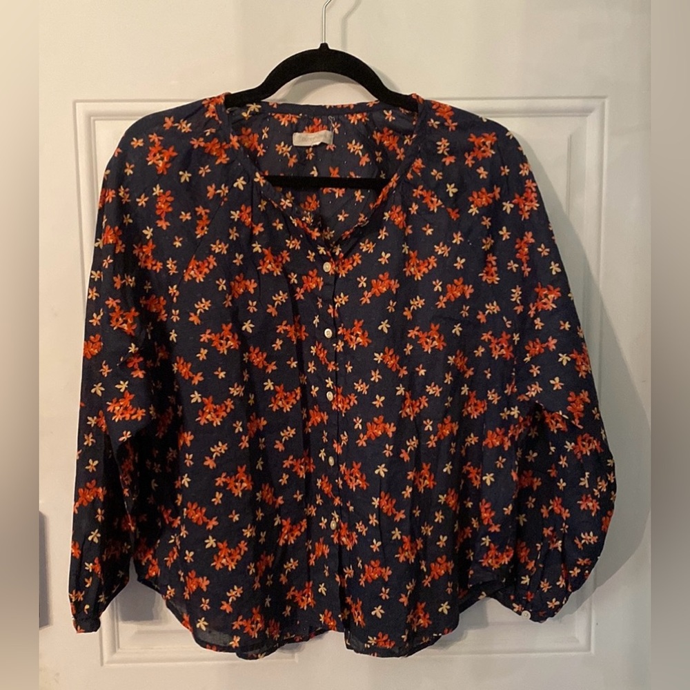 Outbound Floral Peasant Top